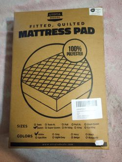 Mattress Pad Queen Size White