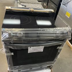 Samsung 6.3 cu ft. Smart Slide-in Electric Range with Smart Dial & Air Fry in Black Stainless Steel