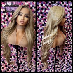 Human Hair Blended Lace Front Wig 