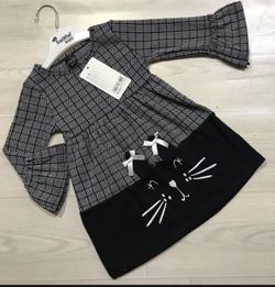 Brand new Girls kitty dress made in Turkey