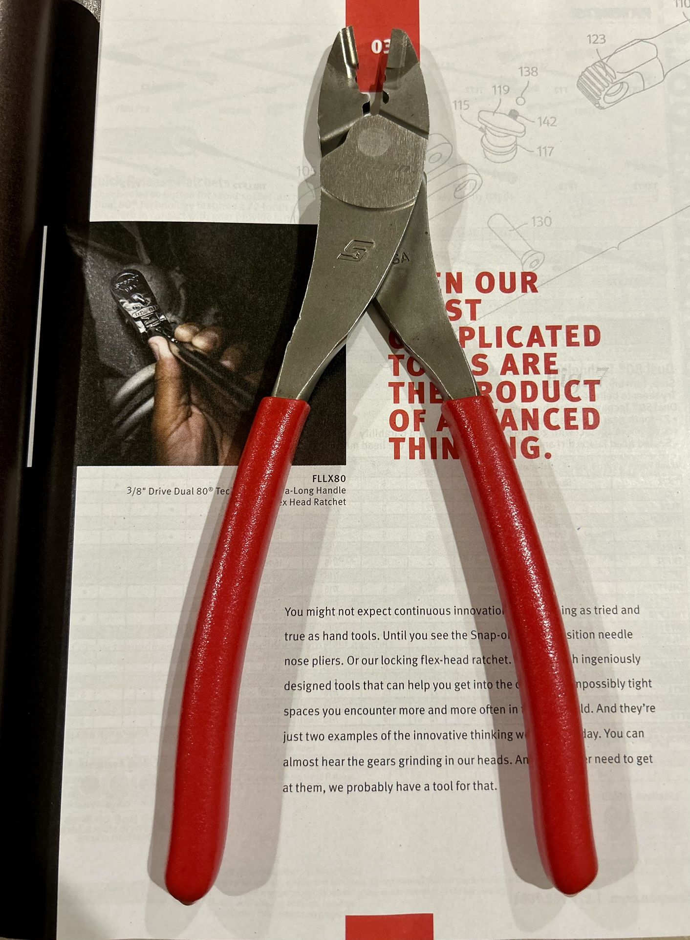 Snap On 9” Wire Terminal Crimping Tool (red)