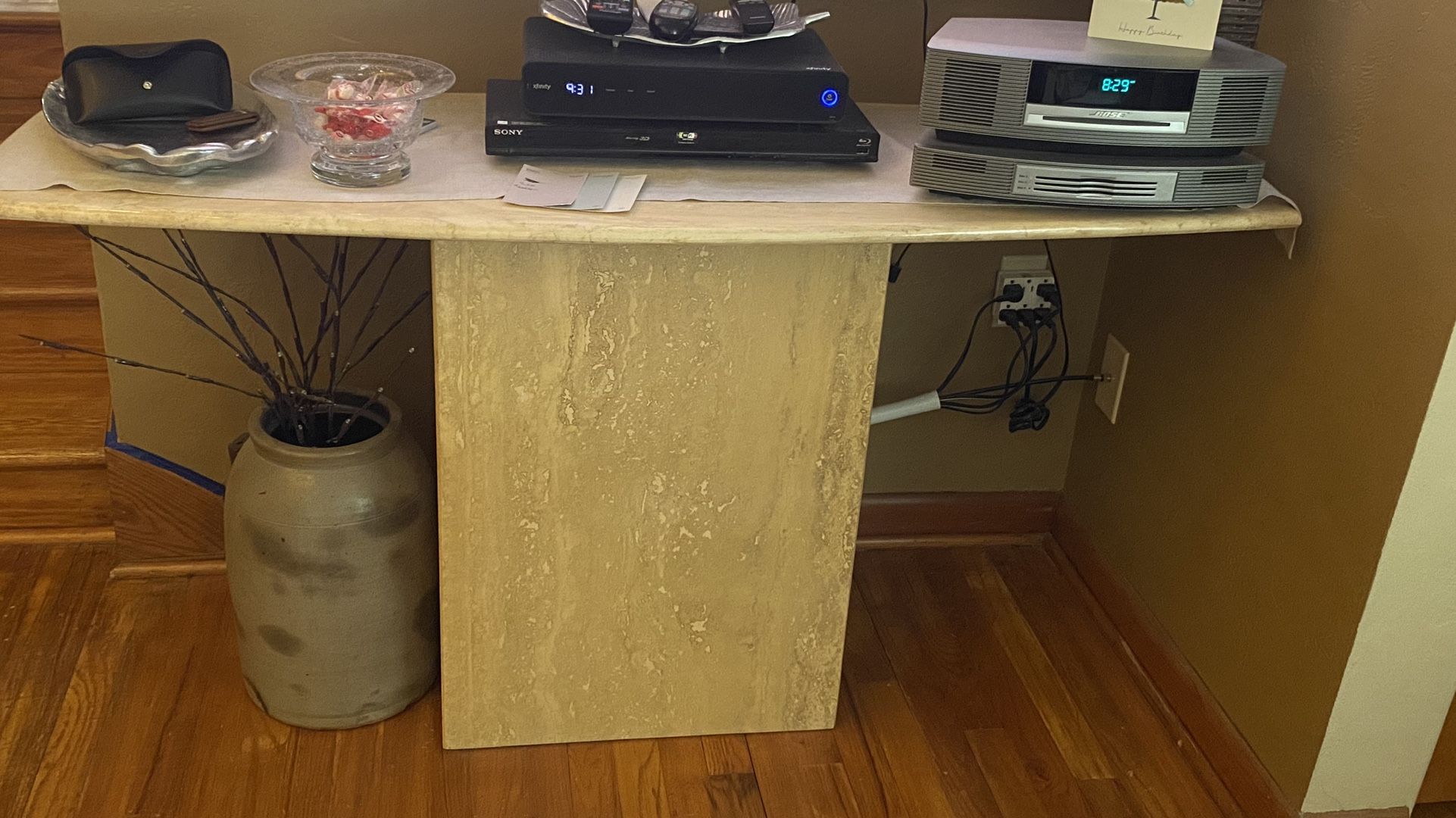 Marble sofa table