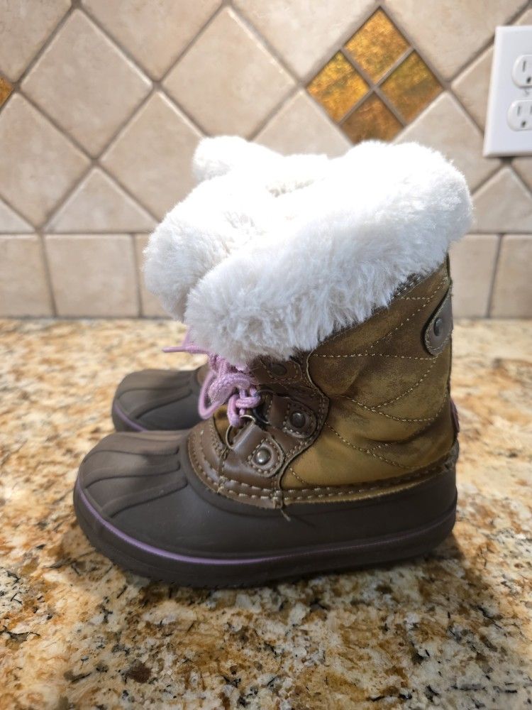 Girls snow winter boots kids sz 10 