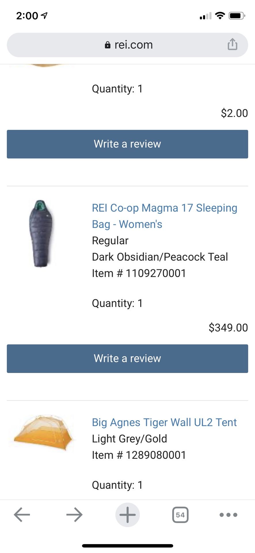 REI Magma 17 sleeping bag *NEW WITH TAGS*