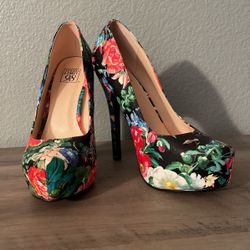 Floral Design High Heel Size 8