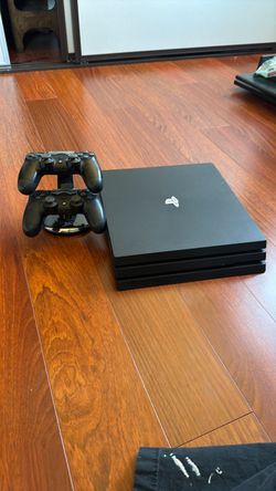 PS4 with controllers