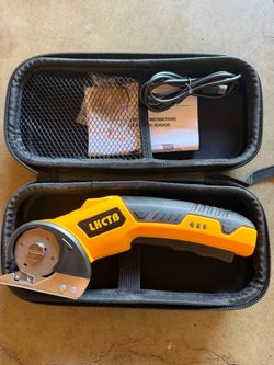 LKCTB YQ008 Cordless Electric Scissors Rotary Cutter w/ Case & USB Charger