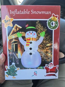5ft Inflatable Snowman Christmas Decoration