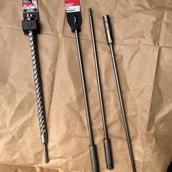 Milwaukee Concrete Drill Bit + 3 Extensions