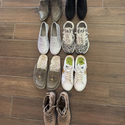 Women’s Lot Of Size 8-9 Shoes Tory Burch, Adidas, Nike, Vince Camuto