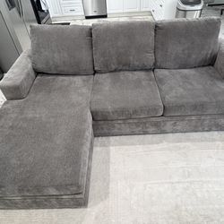 Charcoal Grey Reversible Sectional / Sofa Chaise