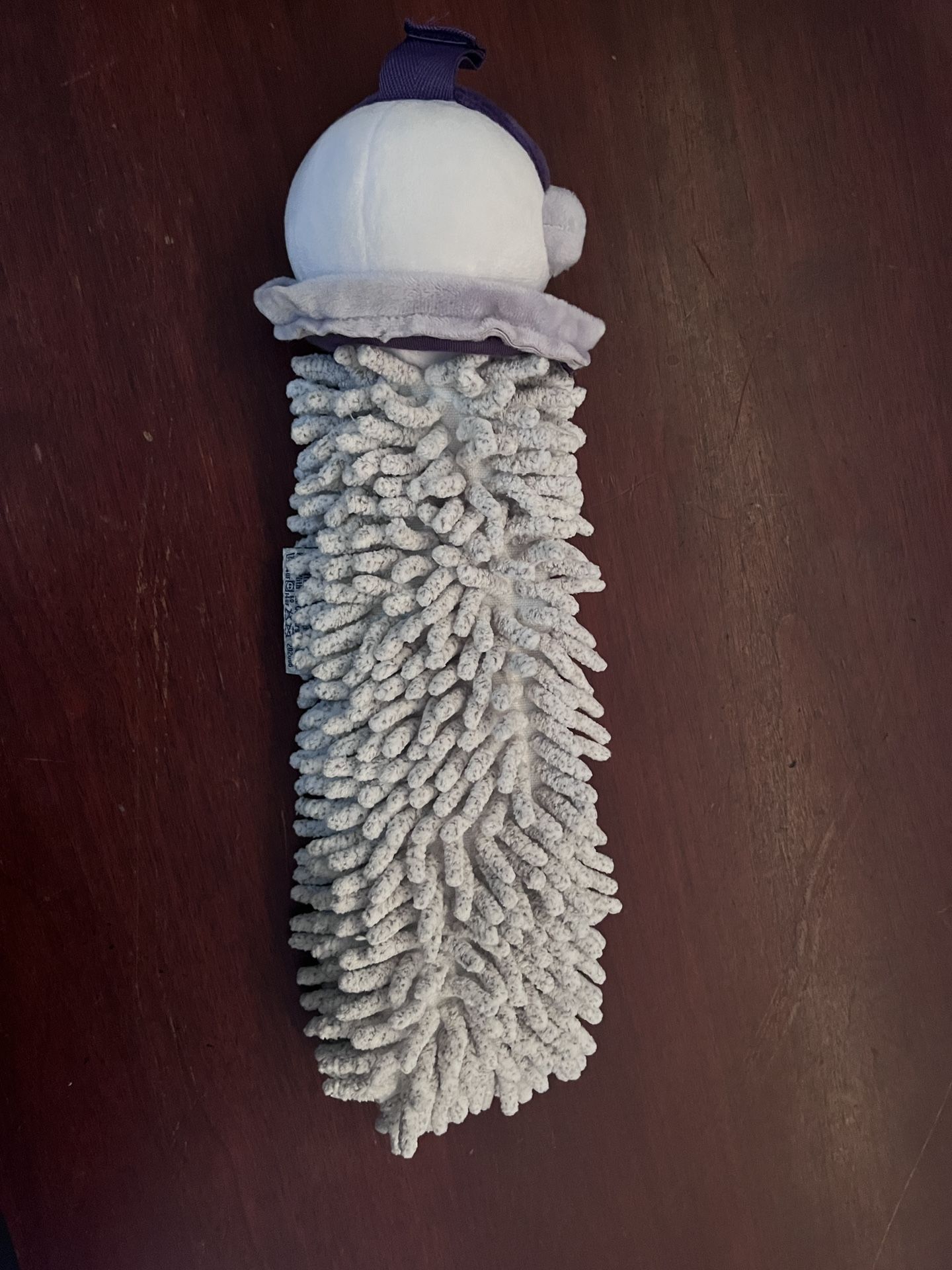 Norwex Pet to Dry Grey Holiday Snowman Hand Towel for Children