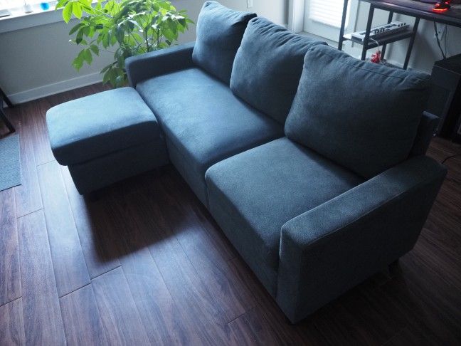 Blue-gray couch