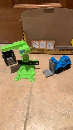 Play Doh brand crane and forklift set