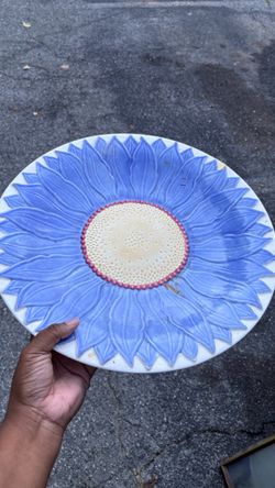 Vintage 16-inch Pfaltzgraff Dahlia ceramic platter