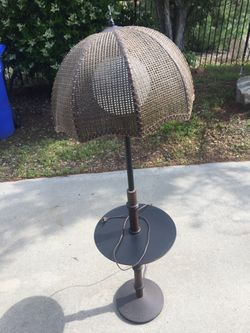 Vintage Victorian Wicker floor lamp