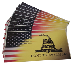 10 Stickers Don't Tread On Me Vertical 2.5 inch - Horizontal 4.5 inch