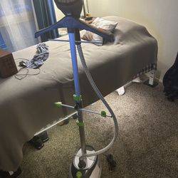 Canister Garment Steamer, 96 Minute Run-Time, 2 Steam Settings, Adjustable, Removable Tank, 45 Second Heat Up Time, Chemical Free Steam, Integr