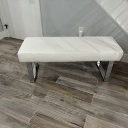 Faux Leather Bench