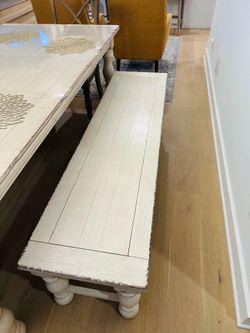 $5000 worth Farmhouse Dining Set with 4 Chairs and bench – Adjustable Table available for $1700