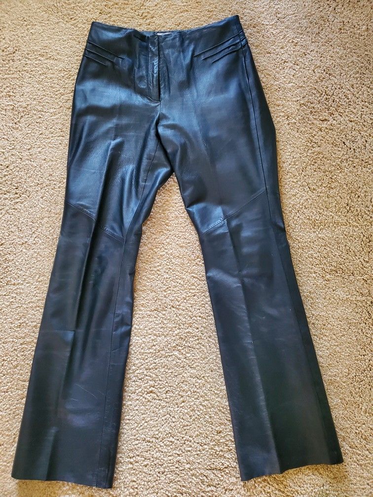 Black Buttery Soft Leather Pants