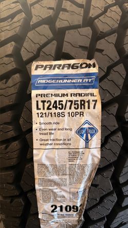 New  Paragon tires