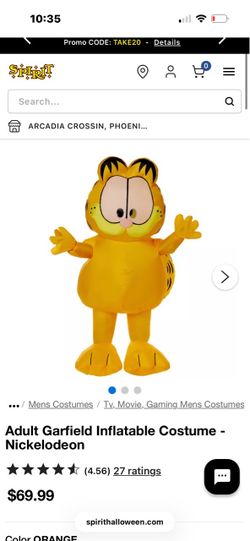 Garfield inflatable costume