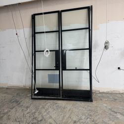 6’x 8’  Steel Doors . With Keys 
