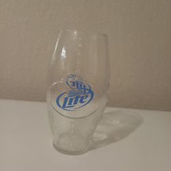 Antique Miller Lite Football Glass