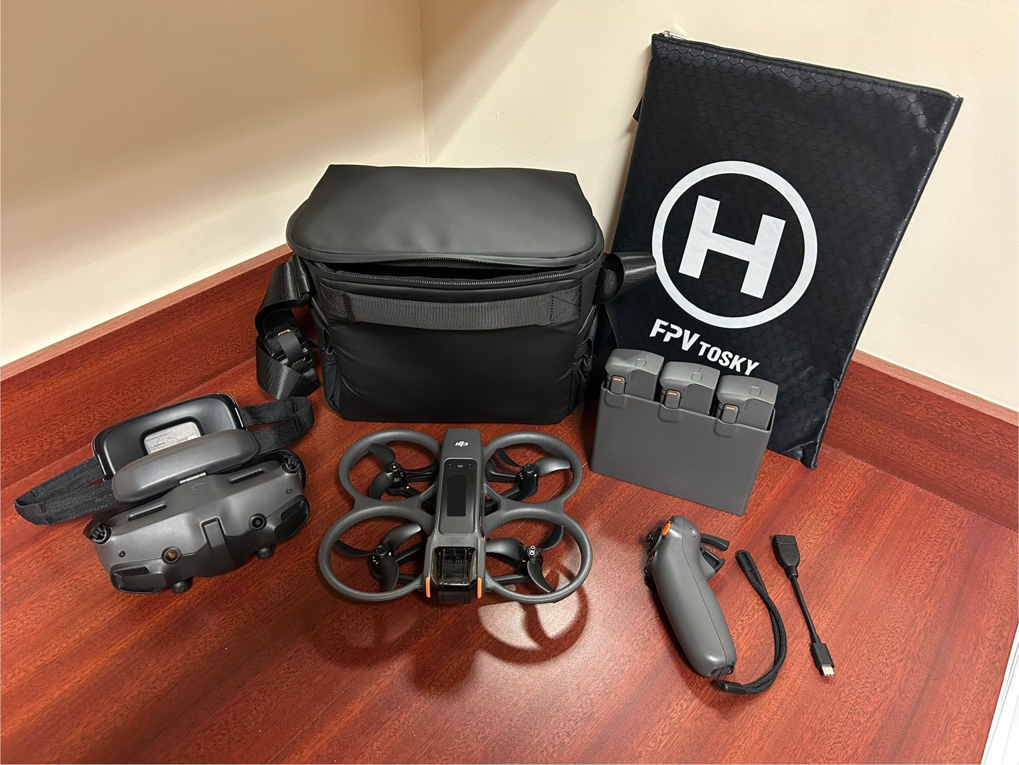 DJI Avata 2 Fly More Combo (3x Batteries, Goggles, Carry Bag) — Mint