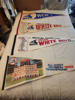 4- Vintage White Sox Penants $10 Each or All for $35