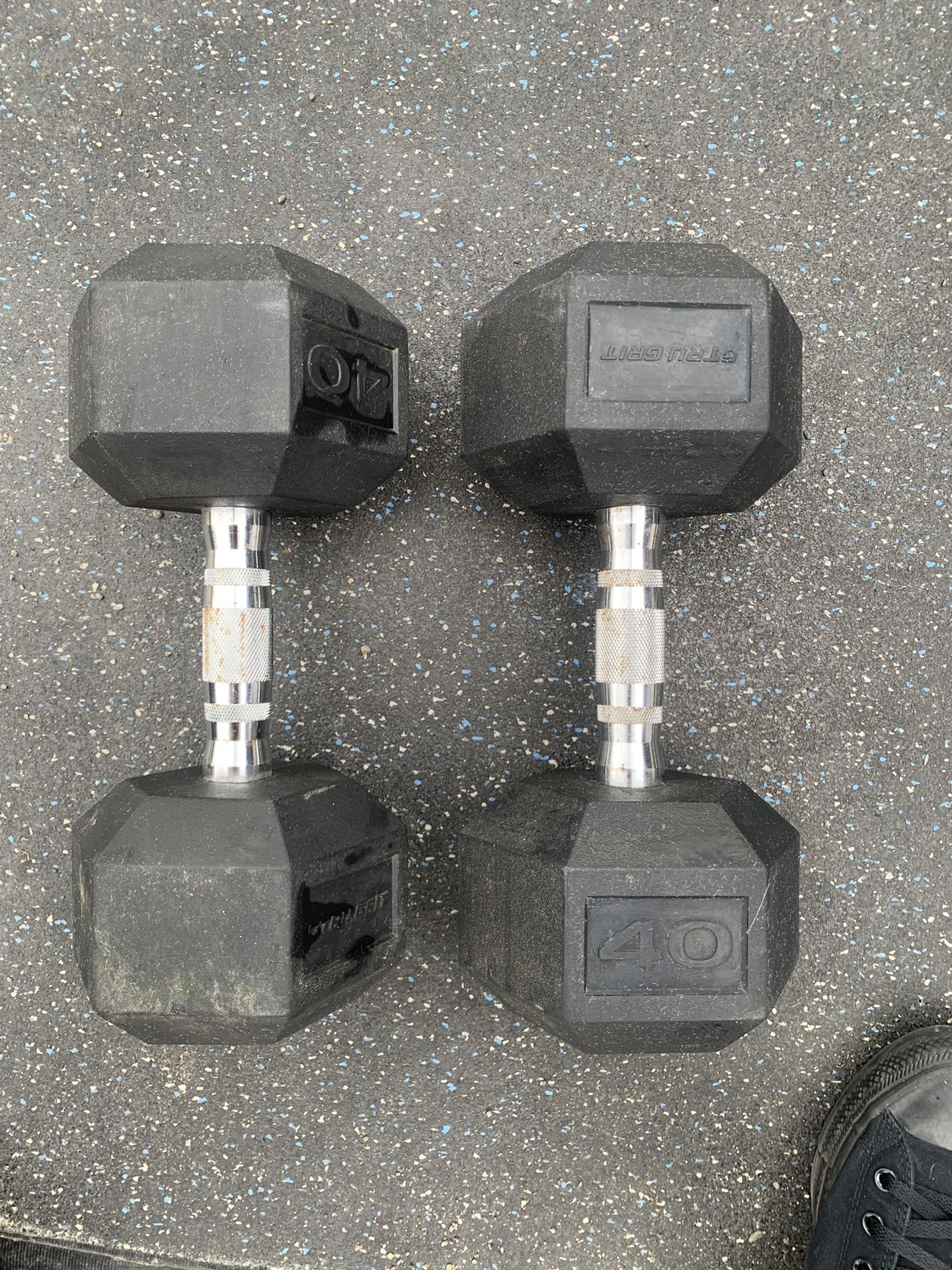 Tru-Grit Dumbbells 15, 20, 30, 40 Lb Pairs Priced Separately In Summary Box