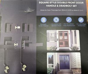 Double Front Door Handle And Deadbolt Set