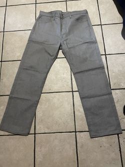 Grey shrink-to-fit Levi's 501 jeans