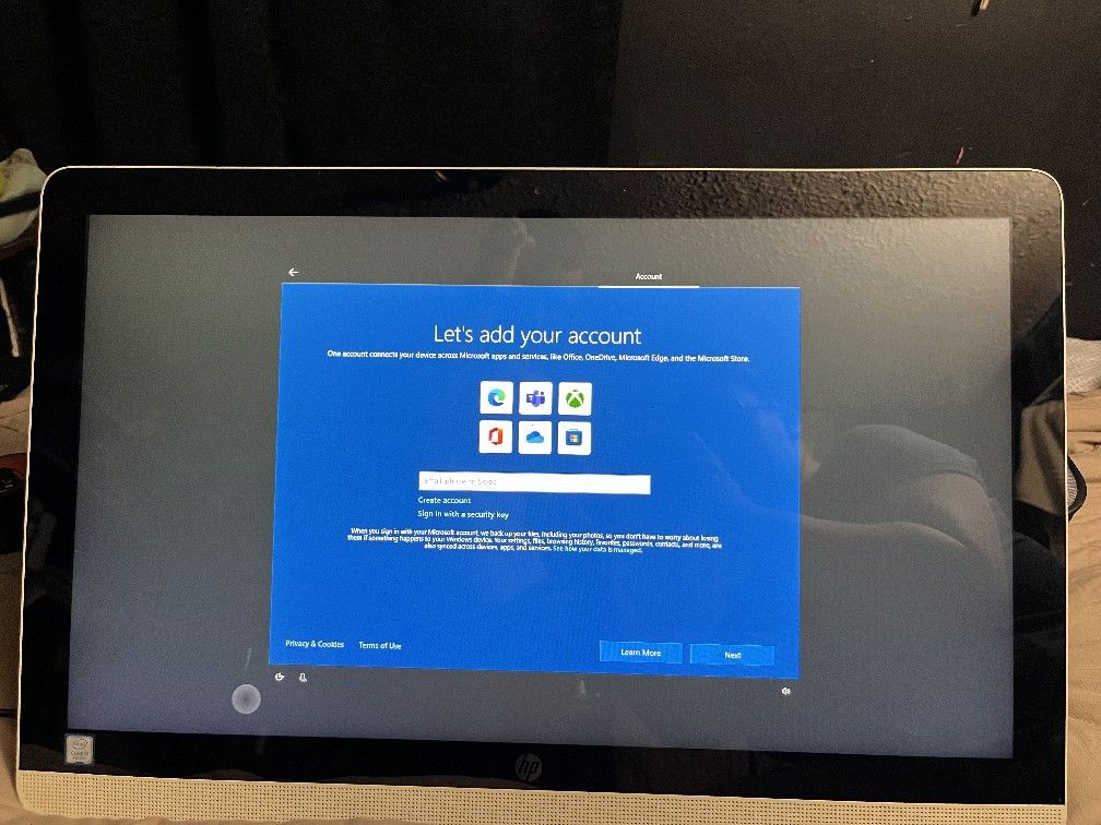 HP’s Pavilion All-in-One series Computer, 23in By 24in Screen.