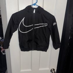 Black And White Windbreaker Style Kids Coat