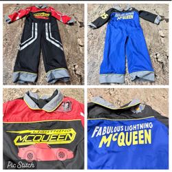 Disney Store Cars Lightning McQueen Reversible Pit Crew dress up, Halloween costume kid size 4