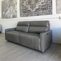 Henredon Keira Leather Zero-gravity Reclining Sofa