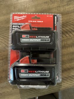 Milwaukee m18 6.0 Battery’s (2pk)