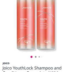 Joico YouthLock Shampoo and Conditioner Formulated With Collagen Liter Duo ($89 Value)
