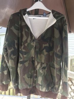 Camo Hooded Jacket Lg