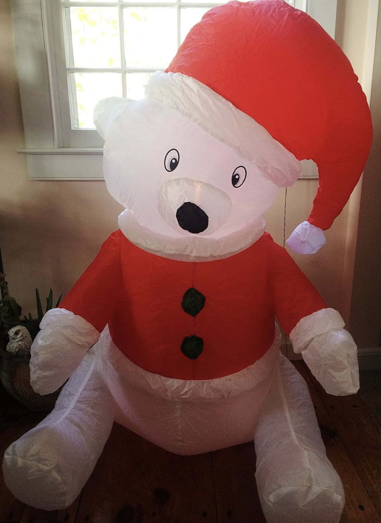 4' Self Inflating Christmas BEAR Indoor/ Outdoor Decoration Inflatable Like New