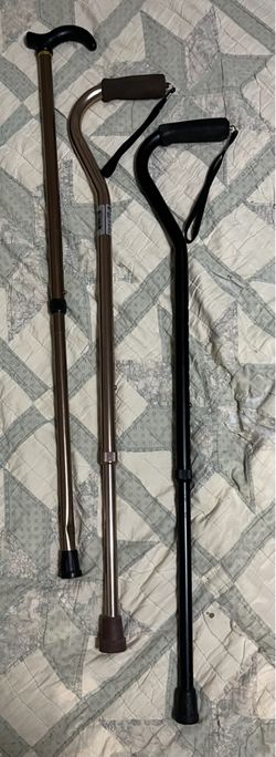 Adjustable and folding canes