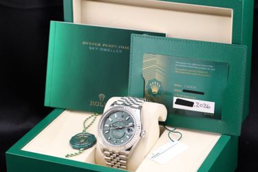 Rolex Sky Dweller 42 Mint Green Dial On Jubilee 2026 Full Factory Sticker 336934