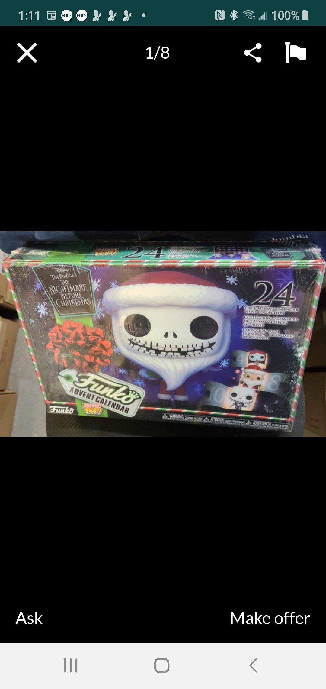 2020 ,[COLLECTOR ITEM], [CHRISTMAS CALENDER] -[ADVENT CALENDER ]"" FUNKO NIGHTMARE BEFORE CHRISTMAS.