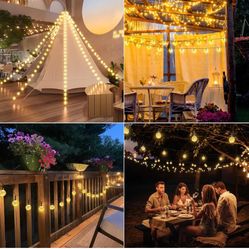 String Light Outdoor Waterproof，Solar Powered String Lights for Outside 