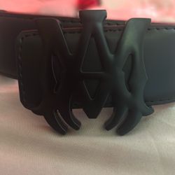 Amiri Monogram Leather Belt