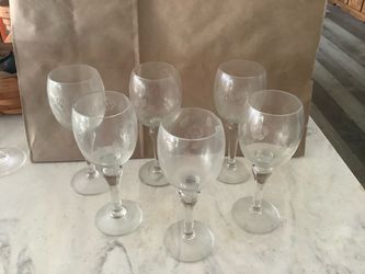 Crystal glasses set of 5