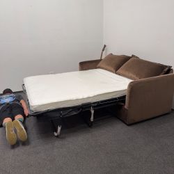 *New* Skylar Sleeper Sofa - Performance Velvet - Bittersweet Brown 🟤 Memory Foam Bed - Can Deliver