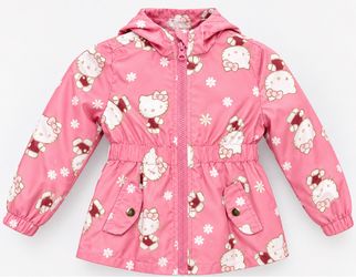 Hello Kitty Pink raincoat and Red Fleece Hoodie Set 3T